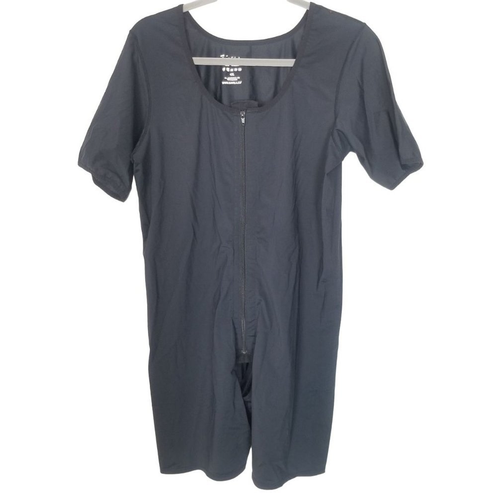 Isavela Comprexxwear Womens 4XL Black Thigh Length Surgery Recovery Bodysuit